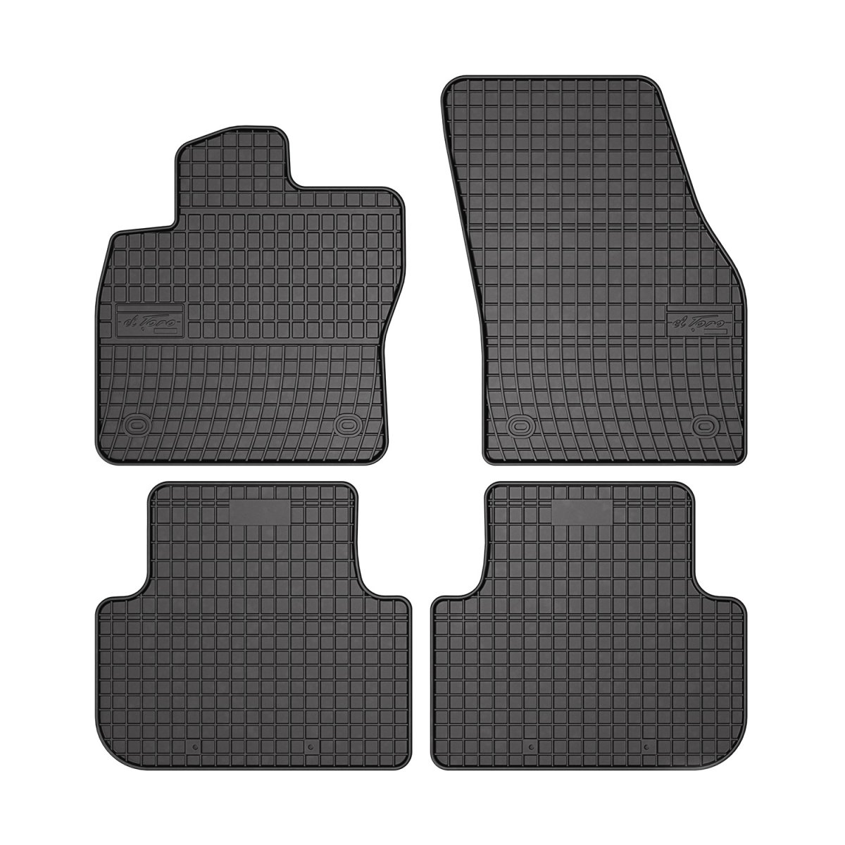 Volkswagen Tiguan Floor Mats - Omac - El Toro Rubber - Black - 2018-2024